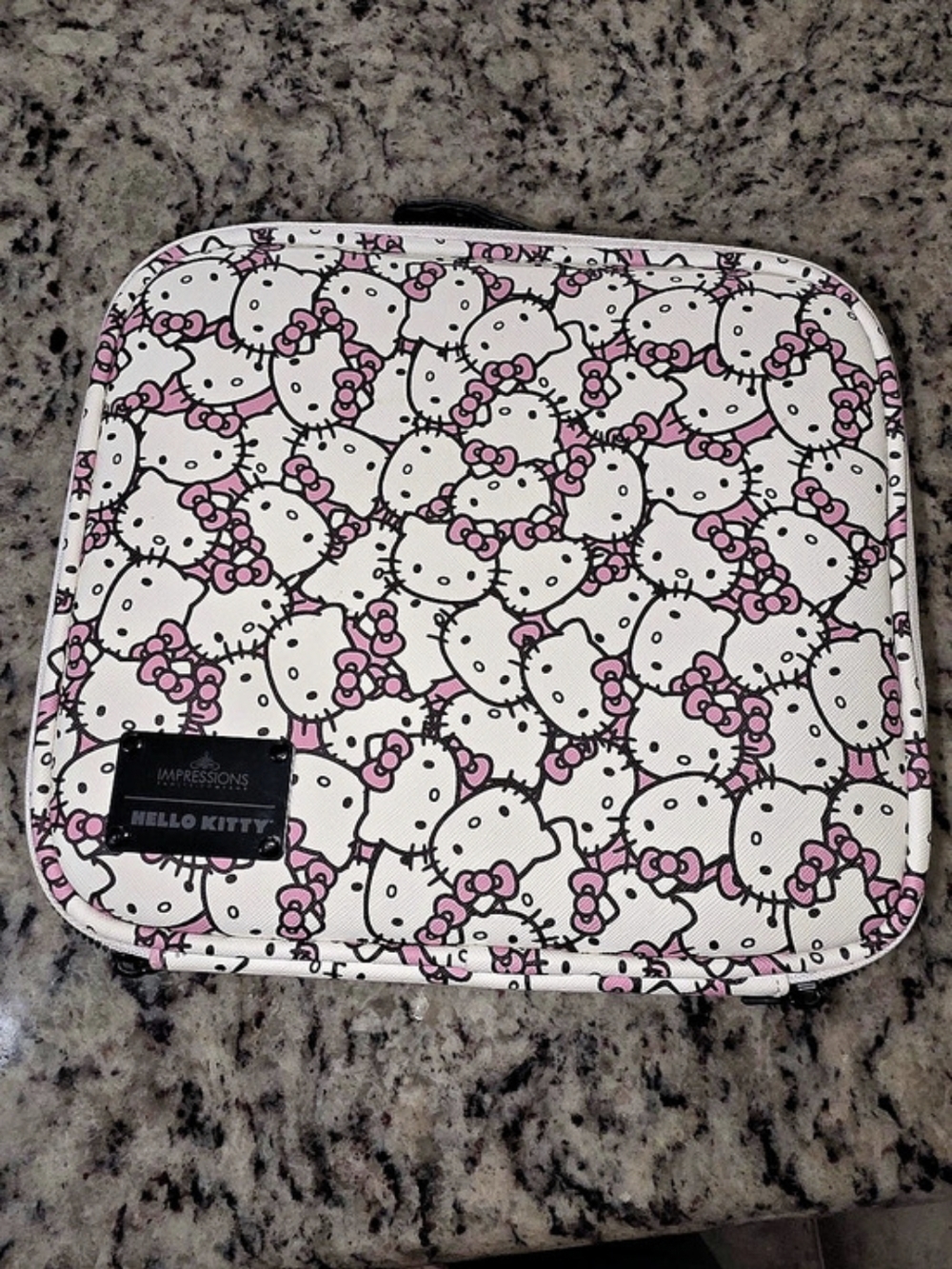 Hello Kitty By Impressions Travel Cosmetic Case in Pink & White